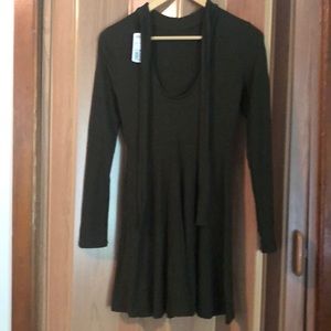 Knit mini  dress with long sleeves